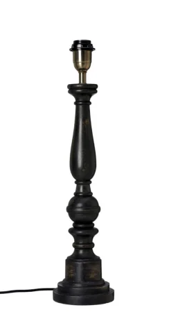 COTTEX Lampfot E27 57cm Svart/Borstad mässing