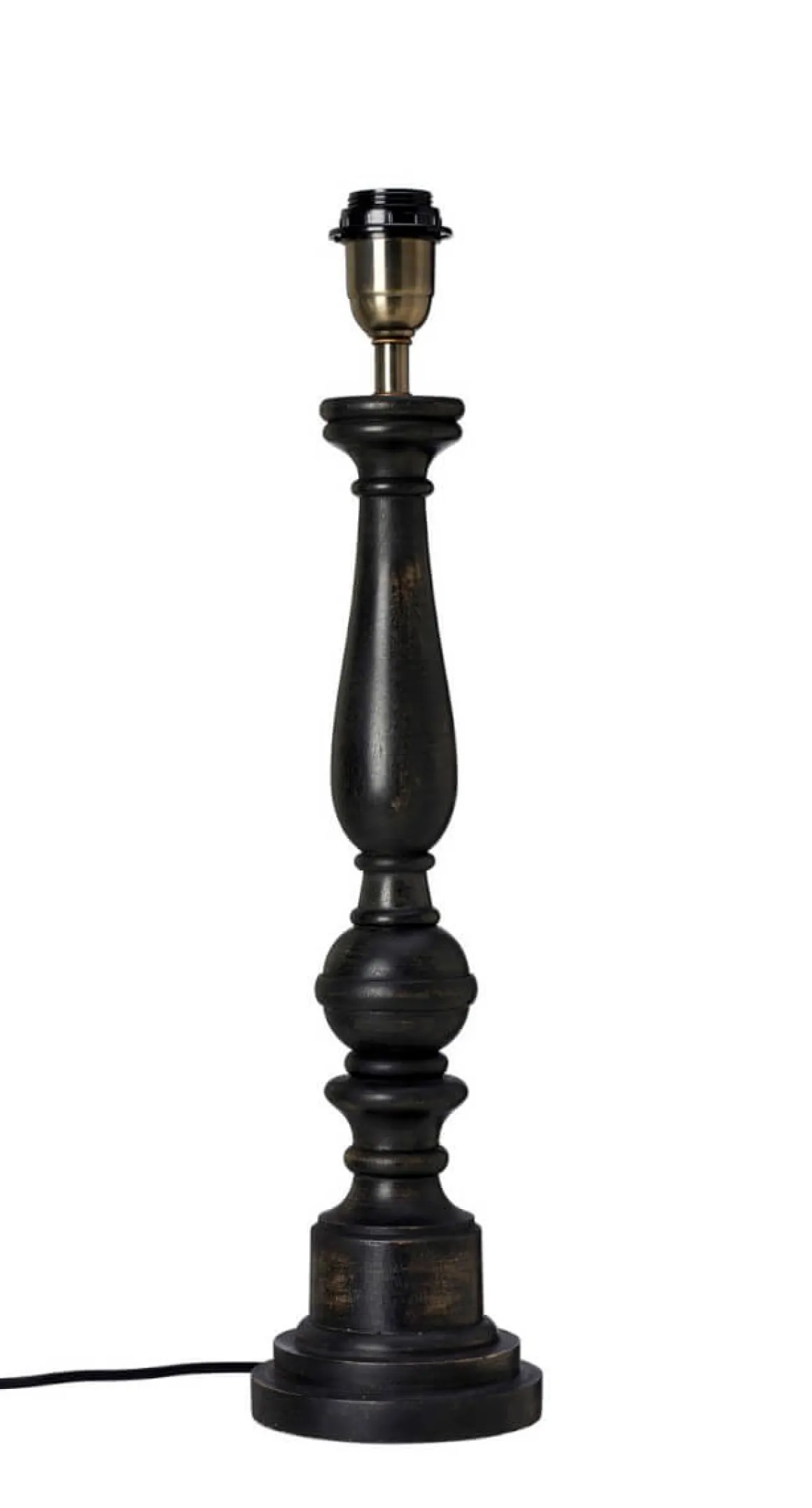 COTTEX Lampfot E27 57cm Svart/Borstad mässing