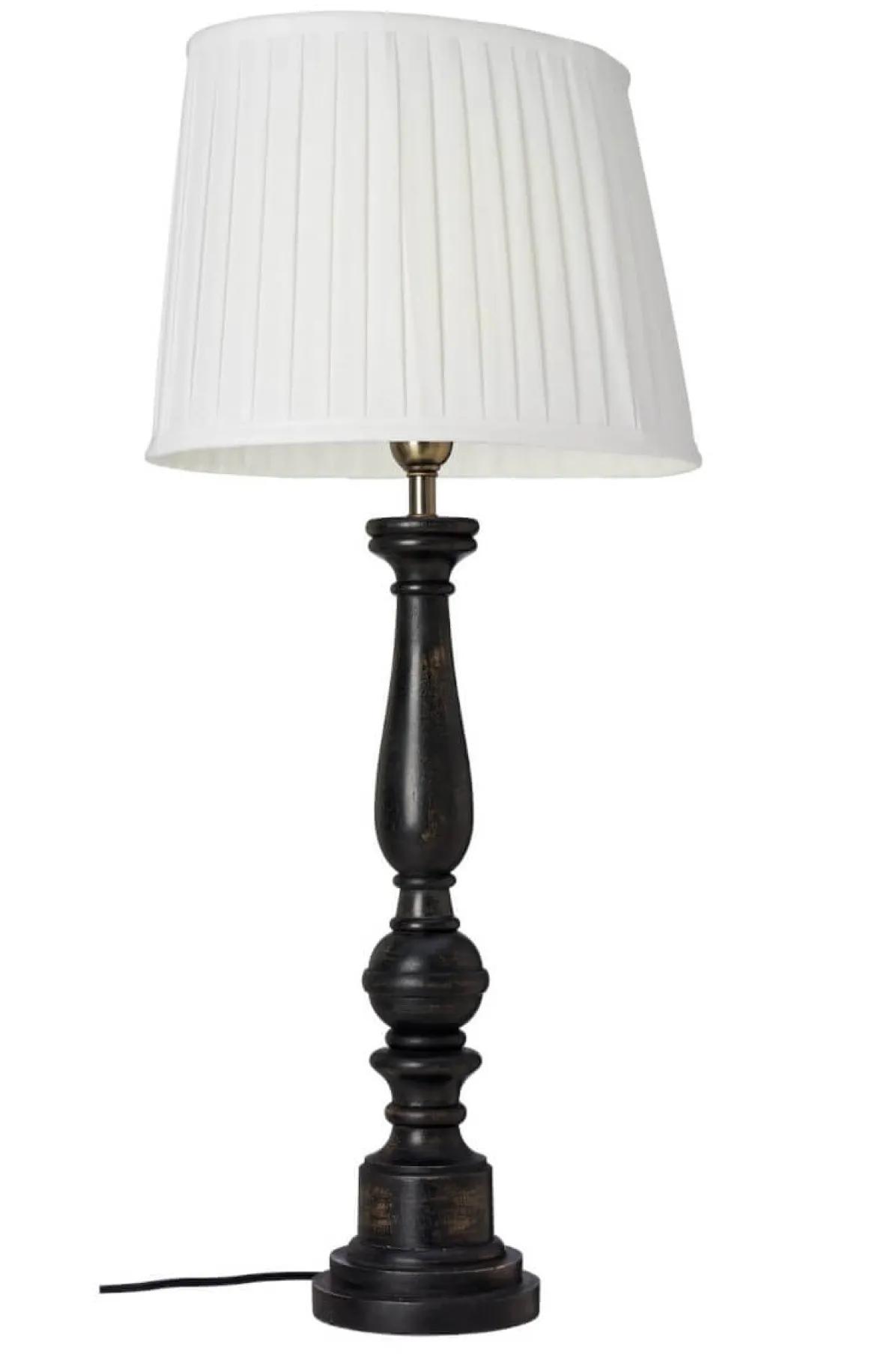COTTEX Lampfot E27 57cm Svart/Borstad mässing