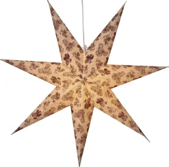 COTTON Mönstrad Pappersstjärna 60cm Beige/Röd