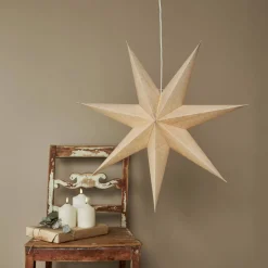 COTTON Pappersstjärna 60cm Beige