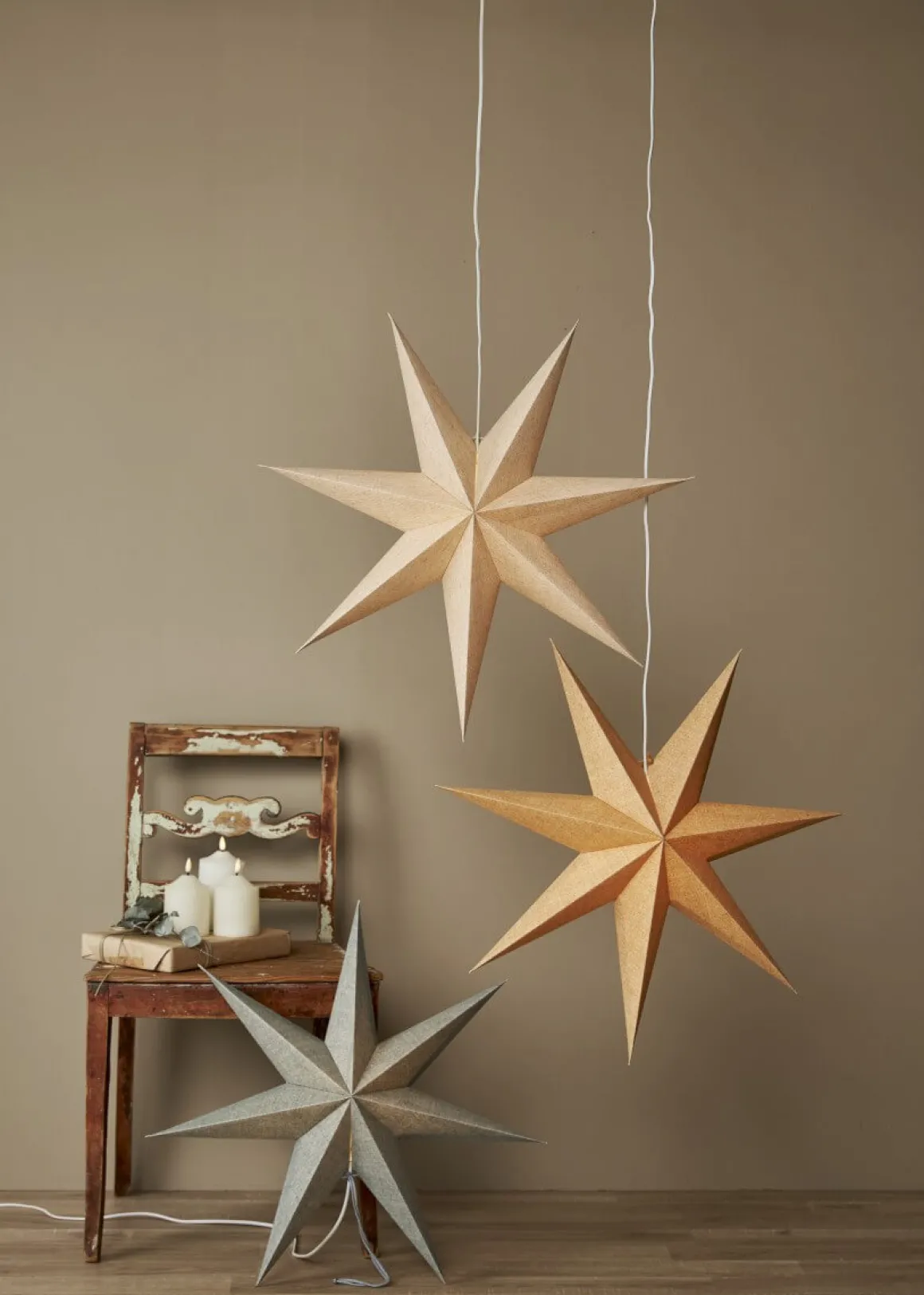 COTTON Pappersstjärna 60cm Guld