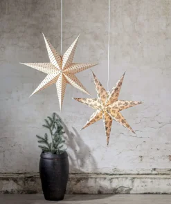 COTTON Prickig Pappersstjärna 60cm Beige