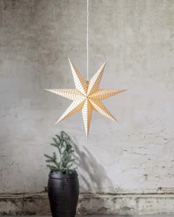 COTTON Prickig Pappersstjärna 60cm Beige