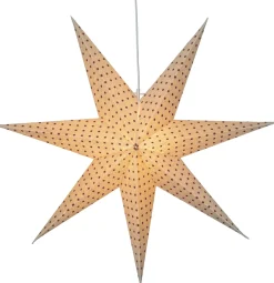 COTTON Prickig Pappersstjärna 60cm Beige/Röd
