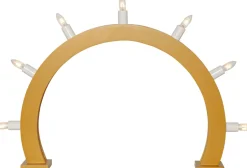 CRISP Träljusstake Båge 7L 48cm Gul