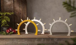 CRISP Träljusstake Båge 7L 48cm Vit