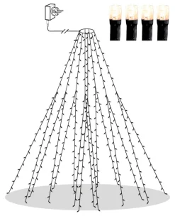 CRISPY ICE WHITE Julgransbelysning 196cm 360LED Vit/Grön IP44