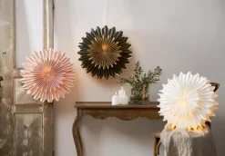 CRYSTAL Pappersstjärna 50cm Rosa