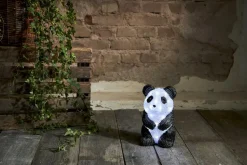 CRYSTALO Dekorationsfigur Panda 20L 27cm Svart