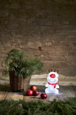 CRYSTALO Dekorationsfigur Ren 30L 28cm Vit