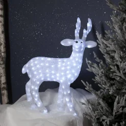 CRYSTALO Utomhusdekoration Hjort 97cm 200LED Klar IP44