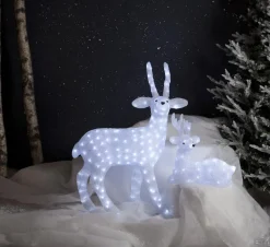 CRYSTALO Utomhusdekoration Hjort 97cm 200LED Klar IP44