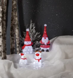 CRYSTALO Utomhusdekoration Snögubbe 59cm 40LED Vit IP44