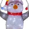 CRYSTALO Utomhusdekoration Pingvin 30cm 40LED Flerfärgad IP44
