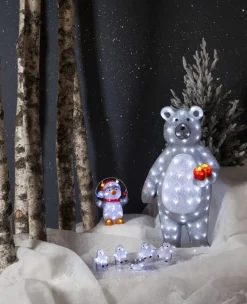 CRYSTALO Utomhusdekoration Pingvin 30cm 40LED Flerfärgad IP44