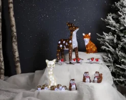 CRYSTALO Utomhusdekoration Ekorrar Batteri 15cm 30LED Brun IP44