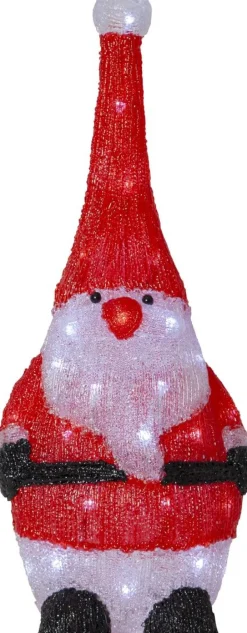 CRYSTALO Utomhusdekoration Tomte 59cm 40LED Röd IP44