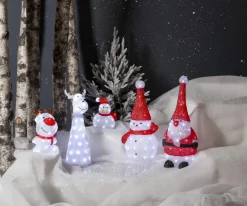 CRYSTALO Utomhusdekoration Tomte 59cm 40LED Röd IP44