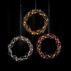 CURLY Hängande Krans 30cm Krom