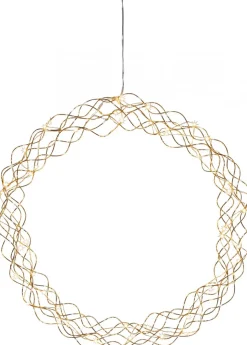 CURLY Hängande krans 45cm Mässing