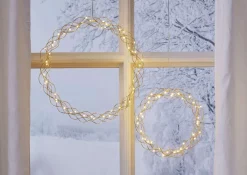 CURLY Hängande krans 45cm Mässing