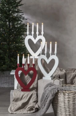 DALA Ljusstake 4L 45cm Röd