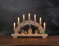 DASSEL Ljusstake 43cm 10LED Natur