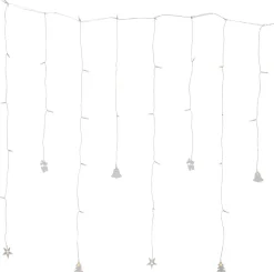 DECY Ljusgardin Batteri 40L 82cm Transparent/Varmvit