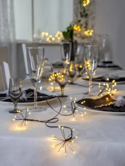 DEW DROP FLOWER Batterislinga 96L 2,1m Svart/Varmvit IP44