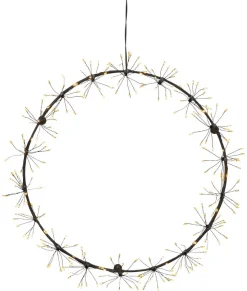 DEW DROP FLOWER Krans 35cm 270LED Varmvit/Svart