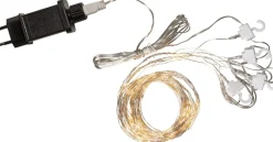 DEW DROP Ljusgardin 1*2m 200LED Varmvit/Silver