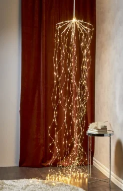 DEW DROP Ljusgardin 3,2m 600LED Daylight/Silver