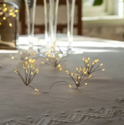 DEW DROP Ljusslinga Batteri 1,4m 120LED Varmvit/Silver