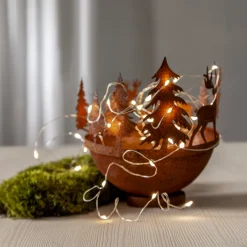 DEW DROP Ljusslinga Batteri 4m 40LED Varmvit/Silver