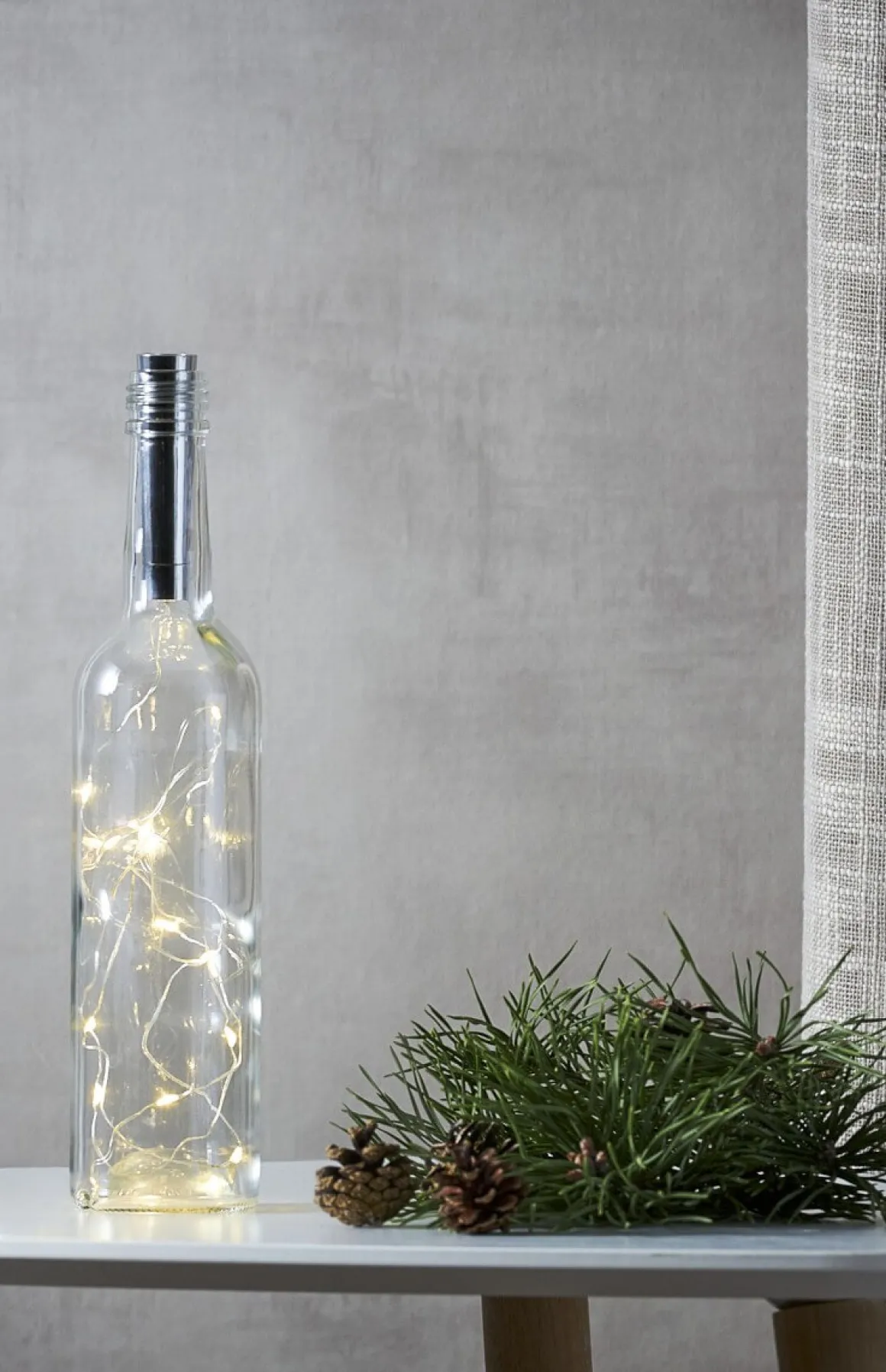 DEW DROP Ljusslinga 15L 75cm Silver Varmvit