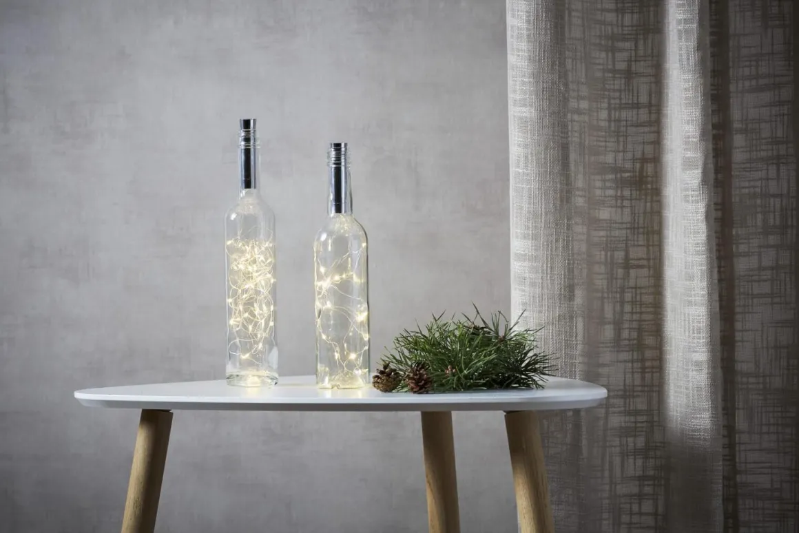 DEW DROP Ljusslinga 40L 2m Silver Varmvit