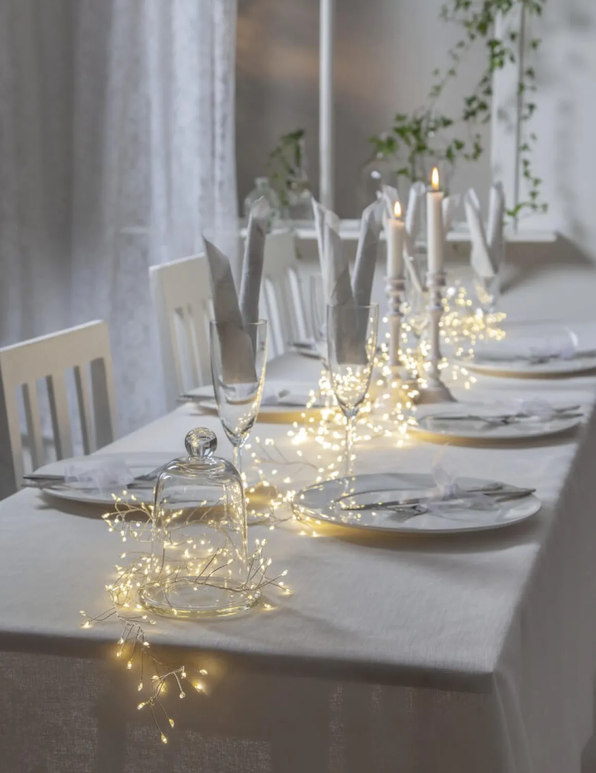 DEW DROP Ljusslinga 7,2m 720LED Varmvit/Silver