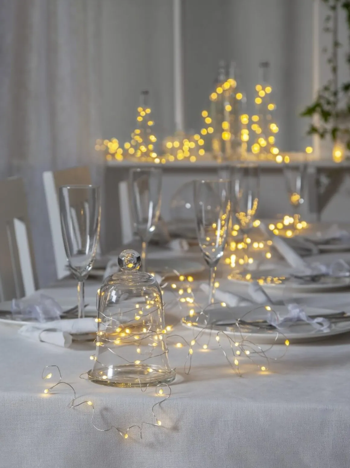 DEW DROP Ljusslinga 10m 100LED RGB/Silver