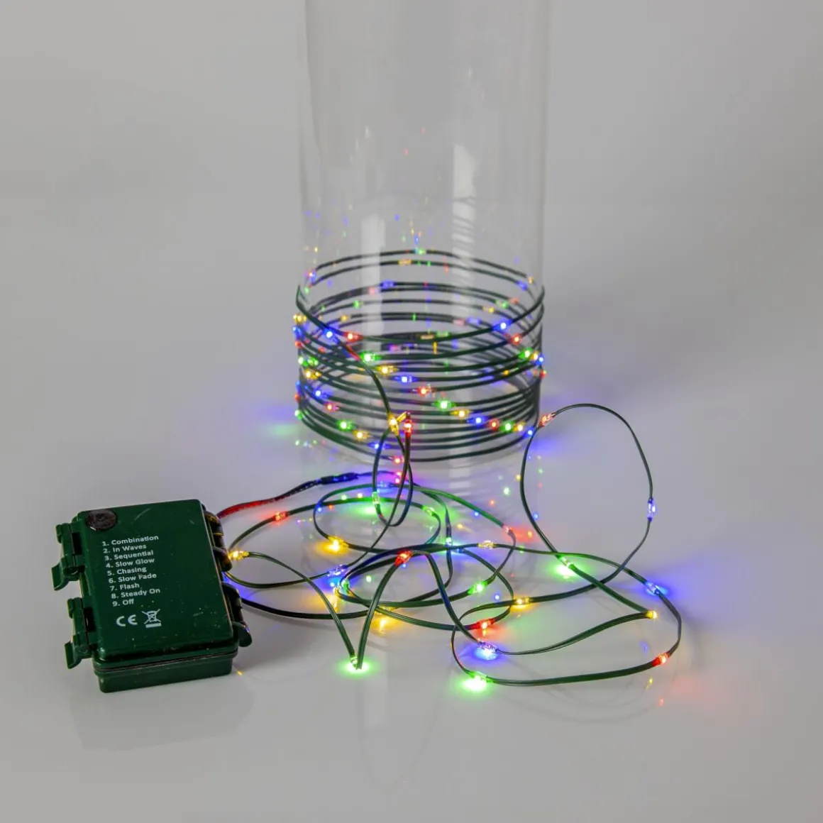 DEW DROP MICRO Ljusslinga Batteri 7,2m 96LED Multi/Grön