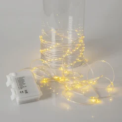 DEW DROP MICRO Ljusslinga Batteri 7,2m 96LED Varmvit/Transparent