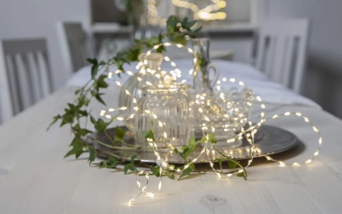 DEW DROP MOLD Ljusslinga 225cm 150LED Daylight/Silver