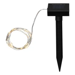 DEW DROP Solcells-Ljusslinga 5m Silver/Svart