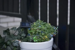 DEW DROP Solcells-ljusslinga 0,5cm 50LED Silver IP44