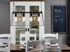 DIPLOMAT Taklampa Lång 4L 72cm Svart/Klar