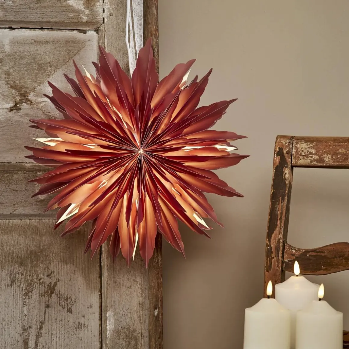 DIS Pappersstjärna 40cm Röd