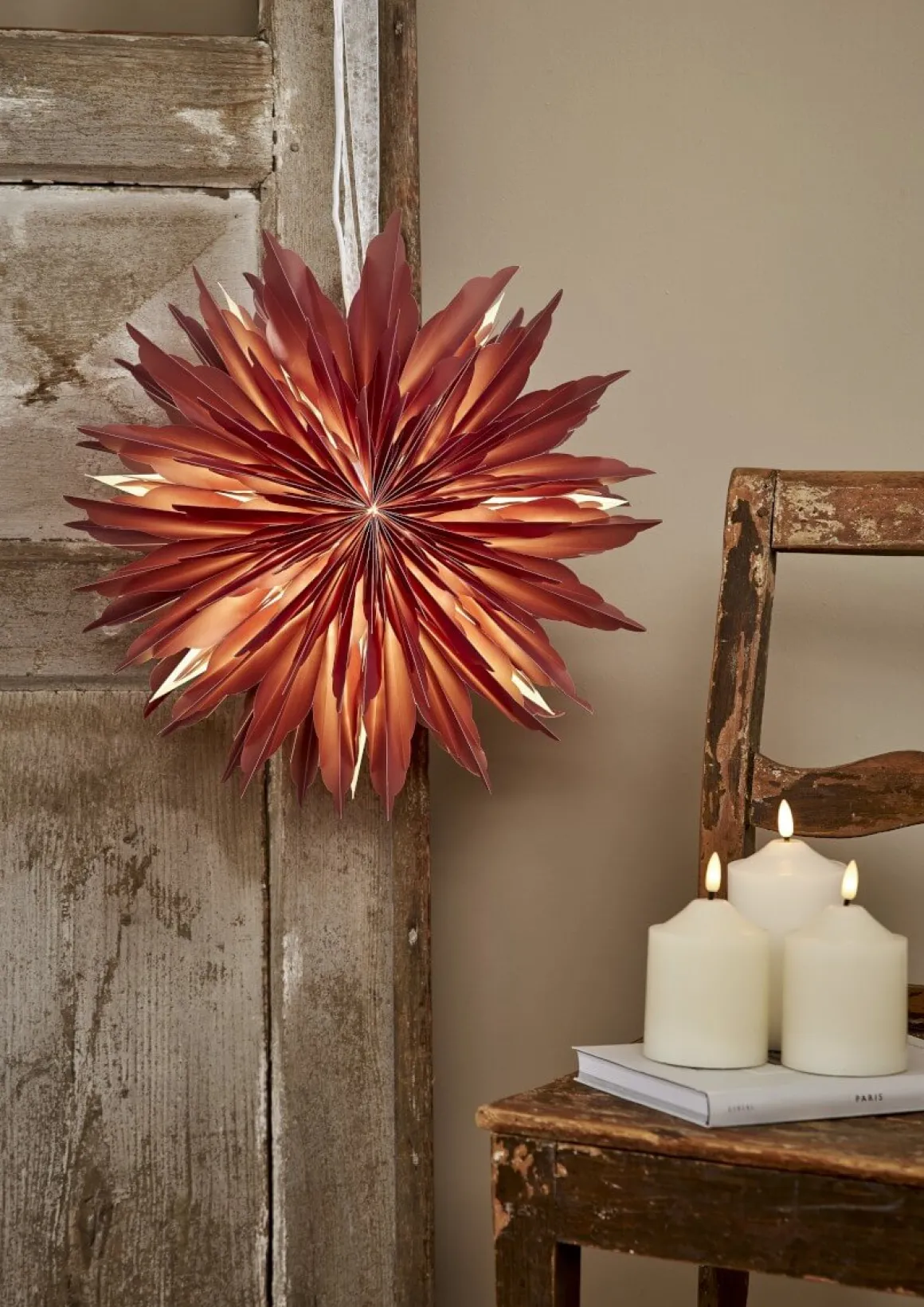 DIS Pappersstjärna 40cm Röd