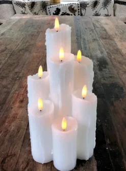 DRIPPED LED-Blockljus 7LED 28cm Vit