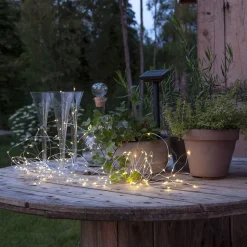 DROP DROP Solcells-ljusslinga 19,9m Silver IP44