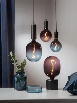 E27 DesignGlob 17,5cm Dimbar 4W 2400K 72lm Blå LED-Lampa